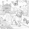 Desenho Para Colorir Cachorrinho Engraçado Dog Livro Coloração Rastreamento  Educacional imagem vetorial de natasha-tpr© 489967238